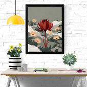 Red Lotus Serenity Fotodruck