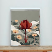 Red Lotus Serenity Fotodruck