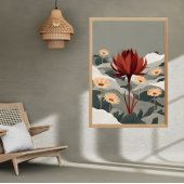 Red Lotus Serenity Fotodruck