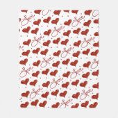 Red Love Blanket Fleecedecke (Vorderseite)