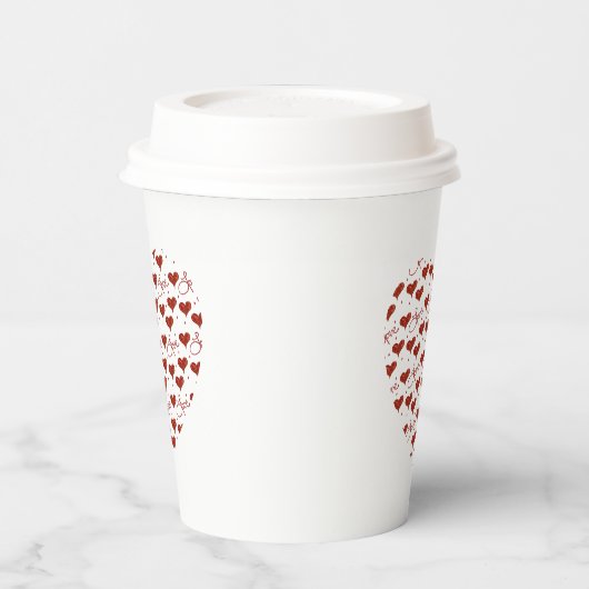 Red Love Cup Pappbecher (Links)