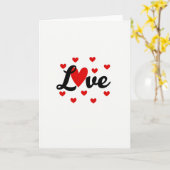 Red Love Hearts Valentine Card Karte (Gelbe Blume)