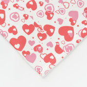 Red Love Hearts – Valentine Collection Fleecedecke (Ecke)