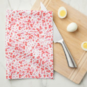 Red Love Hearts – Valentine Collection Geschirrtuch (Viertel Falte)