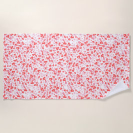 Red Love Hearts – Valentine Collection Strandtuch