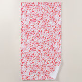 Red Love Hearts – Valentine Collection Strandtuch (Vorderseite)