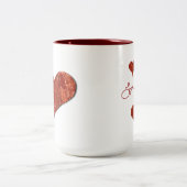 Red Love Mug Zweifarbige Tasse (Mittel)