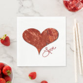 Red Love Napkin Serviette (Beispiel)