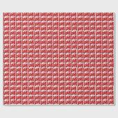 Red LOVE print Valentines Day Love Wrapping Paper Geschenkpapier (Flach)