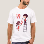 Red Love Valentine's Day T-Shirt (Vorderseite)