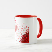 Red Lover's Hearts Tasse (VorderseiteRechts)