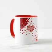 Red Lover's Hearts Tasse (Vorderseite Links)
