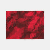 Red Low Poly Triangle Fleece Blanket (Vorderseite (Horizontal))