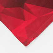 Red Low Poly Triangle Fleece Blanket (Ecke)