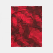 Red Low Poly Triangle Fleece Blanket (Vorderseite)