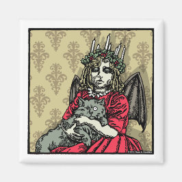 Red Lucia und Cat - Magnet Pop Goth Holiday