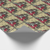 Red Lucia und Cat - Pop Goth Holiday Geschenkpapier (Ecke)