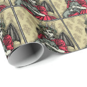 Red Lucia und Cat - Pop Goth Holiday Geschenkpapier (Rolleneckpunkt)