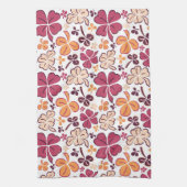 Red Lucky Kleeblatt Clover St. Patrick`s Day Kitch Geschirrtuch (Vertikal)