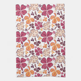 Red Lucky Kleeblatt Clover St. Patrick`s Day Kitch Geschirrtuch