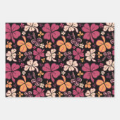 Red Lucky Kleeblatts Clover St Patrick`s Day Geschenkpapier Set (Vorderseite 3)