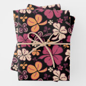 Red Lucky Kleeblatts Clover St Patrick`s Day Geschenkpapier Set (Beispiel)