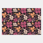 Red Lucky Kleeblatts Clover St Patrick`s Day Geschenkpapier Set (Vorderseite)