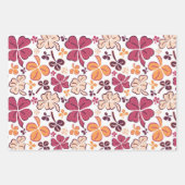 Red Lucky Kleeblatts Clover St Patrick`s Day Geschenkpapier Set (Vorderseite 2)