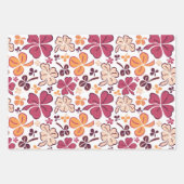 Red Lucky Kleeblatts Clover St Patrick`s Day Geschenkpapier Set (Vorderseite)