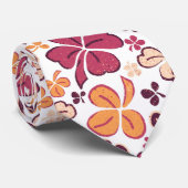 Red Lucky Kleeblatts Clover St Patrick`s Day Krawatte (Gerollt)