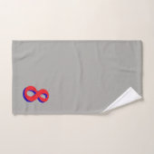 Red Lucky Number Eight on Silver Gray Badhandtuch Set (Handtuch)