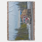 Red Lumber Delivery Truck und Highway Art Decke (Vorderseite Vertikal)