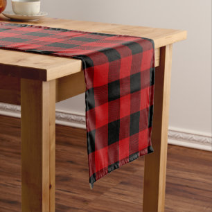 Red Lumberjack Buffalo Kariert Kurzer Tischläufer
