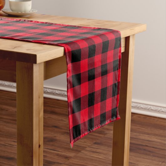 Red Lumberjack Kariert Custom 14" X 72" Table Runn Kurzer Tischläufer (Beispiel)