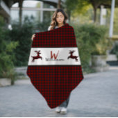 Red Lumberjack Kariert Deh Monogram Fleecedecke