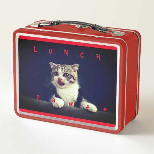 Red Lunch Box Metal Lunch Box (Rückseite)