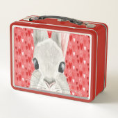 Red Lunch Box mit Bunny & Hearts (Rückseite)