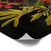 Red Lupine Blume Art Print Poster (Ecke)