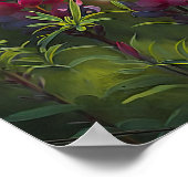 Red Lupine Blume Art Print Poster (Ecke)