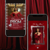Red Luxury Elegant Prom Send-Off Invitation Einladung