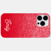 Red Luxury Glitzer und Ombre Case-Mate iPhone Hülle (Rückseite (Horizontal))