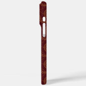 Red Luxury Wavy Stripes Muster Case-Mate iPhone Hülle (Rückseite / Links)