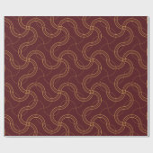 Red Luxury Wavy Stripes Muster Geschenkpapier (Flach)