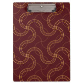 Red Luxury Wavy Stripes Muster Klemmbrett (Vorderseite)