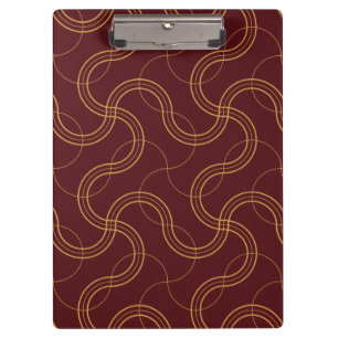 Red Luxury Wavy Stripes Muster Klemmbrett