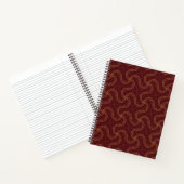 Red Luxury Wavy Stripes Muster Notizblock (Innenseite)