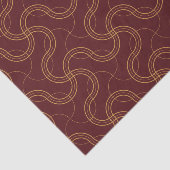 Red Luxury Wavy Stripes Muster Seidenpapier (Ausschnitt)