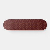 Red Luxury Wavy Stripes Muster Skateboard (Horizontal)