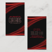 Red Luxury Wohngestaltung Studio Card Visitenkarte (Vorne/Hinten)