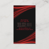 Red Luxury Wohngestaltung Studio Card Visitenkarte (Rückseite)